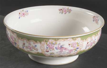 Cockatrice Green (Smooth, Wreath Backstamp) 10" Large Salad Serving Bowl