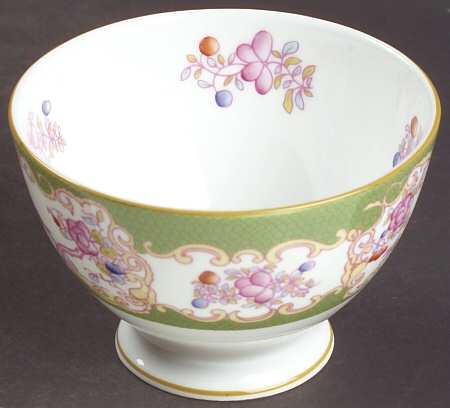 Cockatrice Green (Smooth, Wreath Backstamp) Mini Open Sugar Bowl