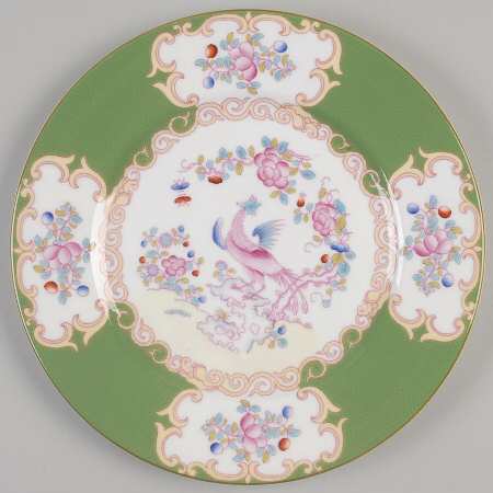 Cockatrice Green (Smooth, Wreath Backstamp) Luncheon Plate