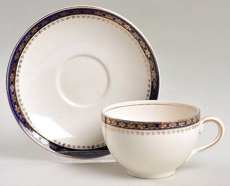 Bleu De Roi 9 Footed Cup & Saucer Set