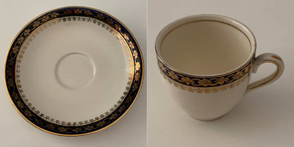 Bleu De Roi 9 Flat Demitasse Cup & Saucer Set