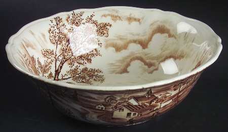 Reverie Brown 8" Round Vegetable Bowl