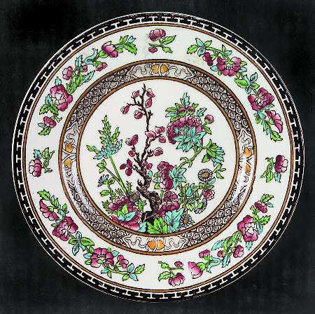 Indian Tree Blue Red (Smooth, No Trim) by W R Midwinter Ltd