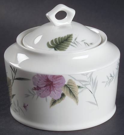 Tropical Garden Sugar Bowl & Lid