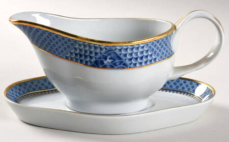 Indigo Wave Gravy Boat & Underplate