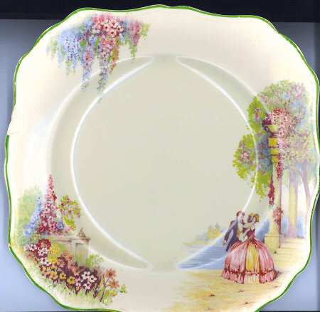 Blue Danube Square Salad Plate