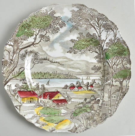 Welcome Home (White Background) Luncheon Plate