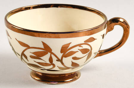 Old Lustre Ware Copper Footed Cup