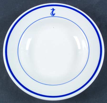 Us Navy Wardroom Officer Large Rim Soup Bowl