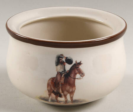 Cowboy Reflections Sugar Bowl No Lid