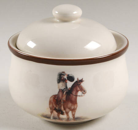 Cowboy Reflections Sugar Bowl & Lid