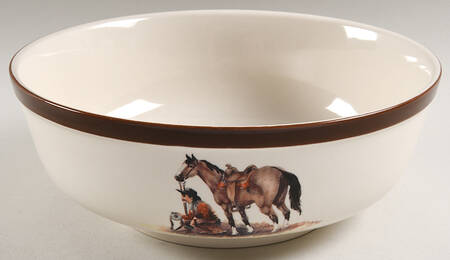 Cowboy Reflections 9" Round Vegetable Bowl