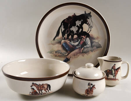 Cowboy Reflections 5 Piece Hostess Set