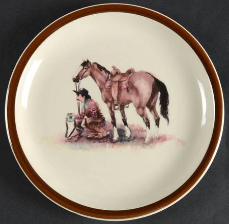 Cowboy Reflections Salad Plate