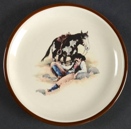 Cowboy Reflections Salad Plate