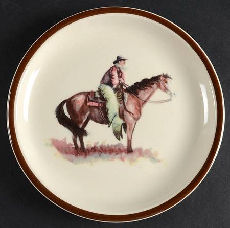 Cowboy Reflections Salad Plate