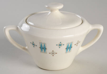 Modern Blue Sugar Bowl & Lid
