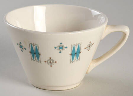 Modern Blue Flat Cup