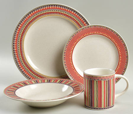 Color Ridge 4 Piece Place Setting