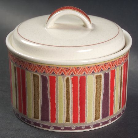 Color Ridge Sugar Bowl & Lid
