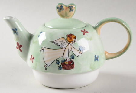 Harmony Heart Teapot for Individual Teapot & Lid with Cup