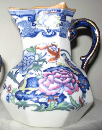 Blue Pheasants Blue Multicolor Large Hydra Jug