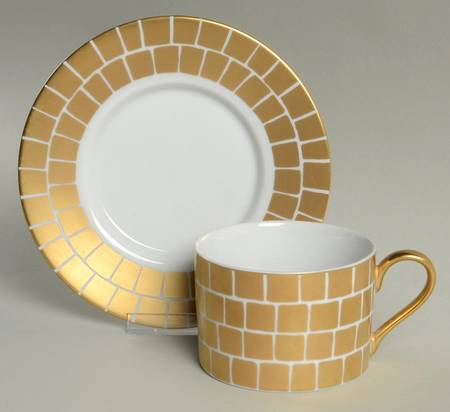 Bright Parisian Gold Palazzo Flat Cup & Saucer Set