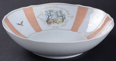 Birdsong Salmon 8" Round Vegetable Bowl