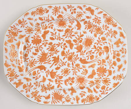 Sacred Bird & Butterfly (2004, Gold Accents) Underplate for Octagonal Tureen