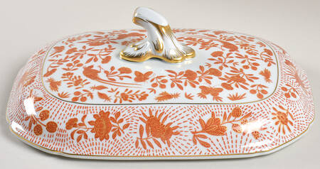 Sacred Bird & Butterfly (2004, Gold Accents) Lid for Octagonal Tureen