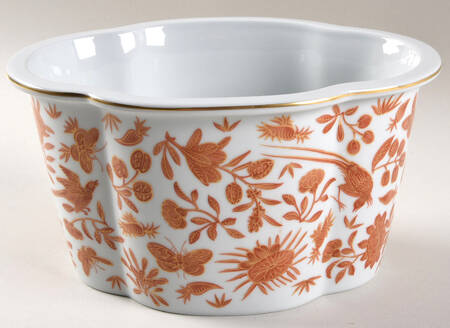 Sacred Bird & Butterfly (2004, Gold Accents) Medium Cachepot