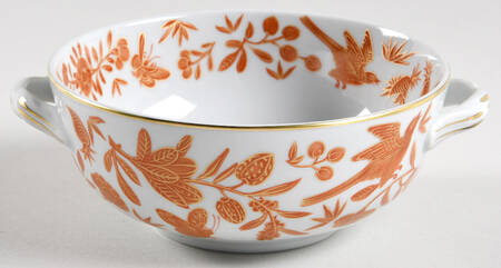 Sacred Bird & Butterfly (2004, Gold Accents) Flat Cream Soup Bowl