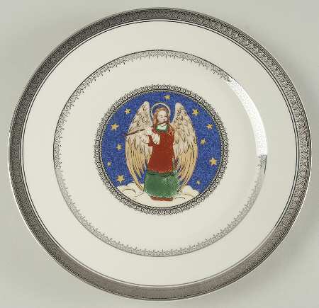 Angel Platinum Accent Luncheon Plate