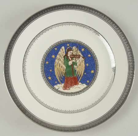Angel Platinum Accent Luncheon Plate