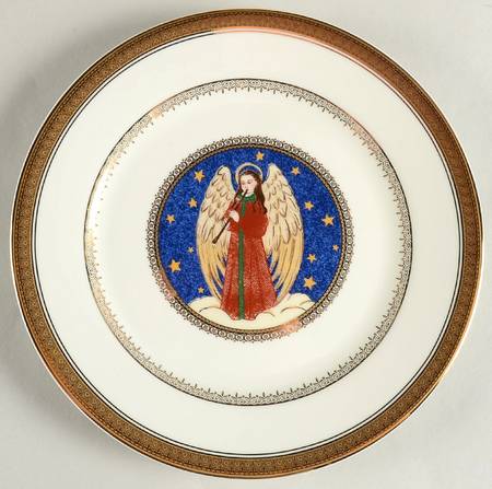 Angel Gold Accent Luncheon Plate