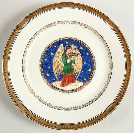 Angel Gold Accent Luncheon Plate