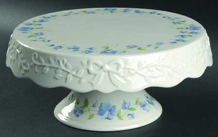Floral Vine 10" Diameter Pedestal Cake Stand