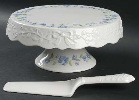 Floral Vine Footed Cake Plate & Server (Boxed)