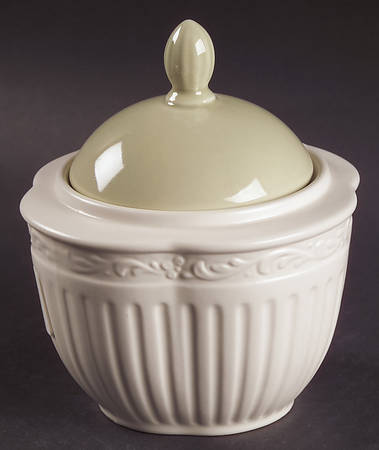 Italian Sage (Light Green) Sugar Bowl & Lid