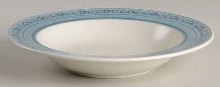 Turquoise Mosaic Large Rim Soup Bowl