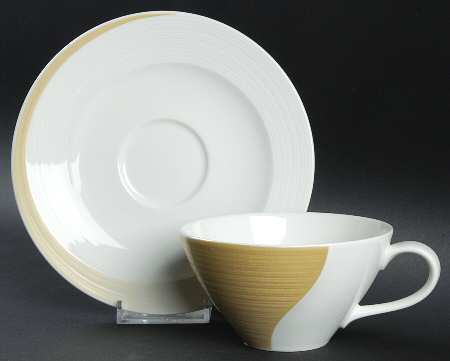 Esprit Gold Flat Cup & Saucer Set