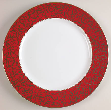 Parchment Red 12" Chop Plate (Round Platter)