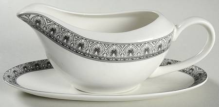 Greek Vase Gravy Boat & Underplate