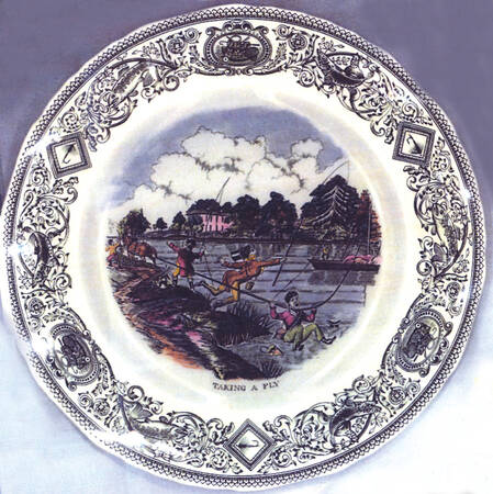Mason's Angling Series Dinner Plate
