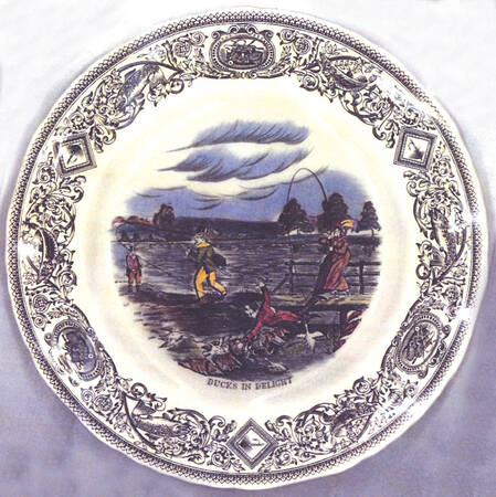 Mason's Angling Series Dinner Plate