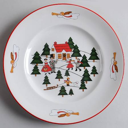 Christmas Village Luncheon Plate