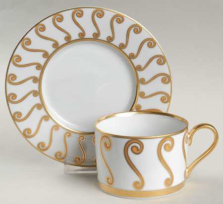 Something About Morocco Gold Flat Cup & Saucer Set