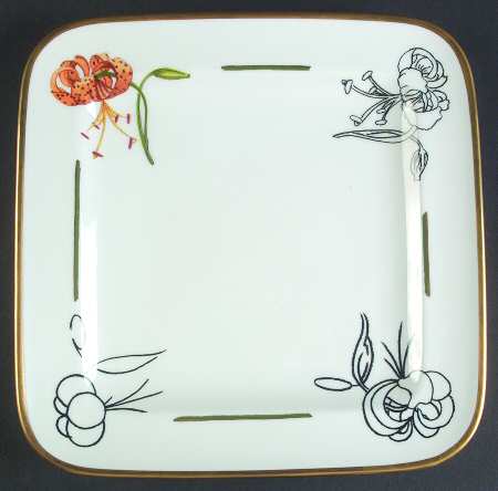 Mamie's Garden 11" Square Tray