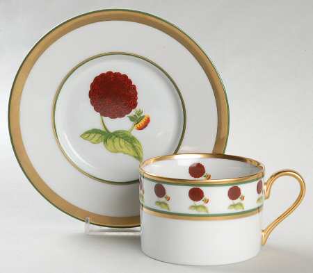 Mamie's Garden Flat Cup & Saucer Set