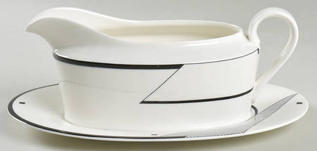 Angles (Mikasa Backstamp) Gravy Boat & Underplate